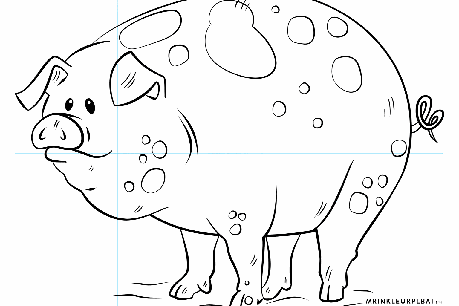 Drawing a happy little pig