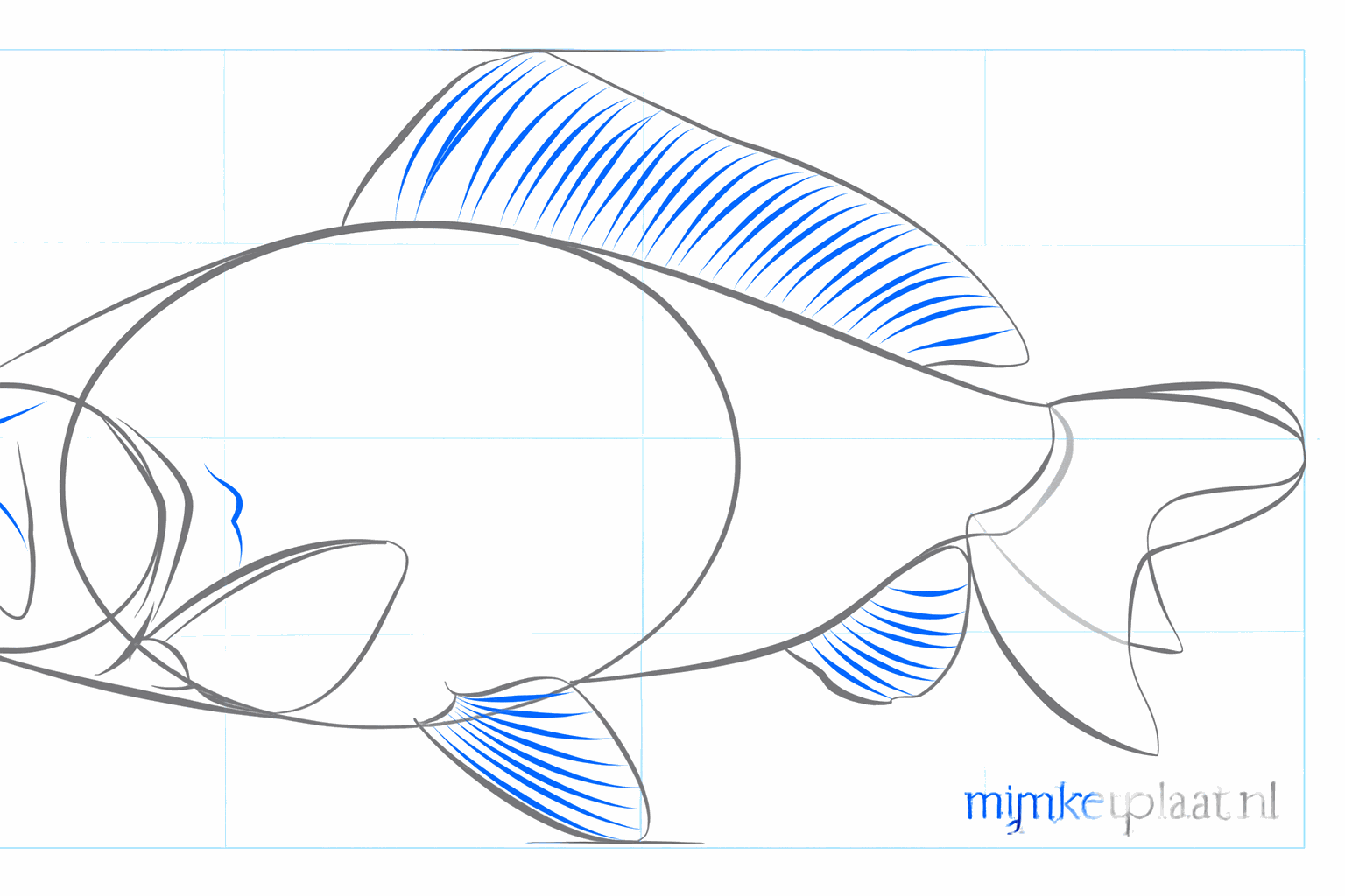Petits détails comme les barbillons et les narines sur la tête.