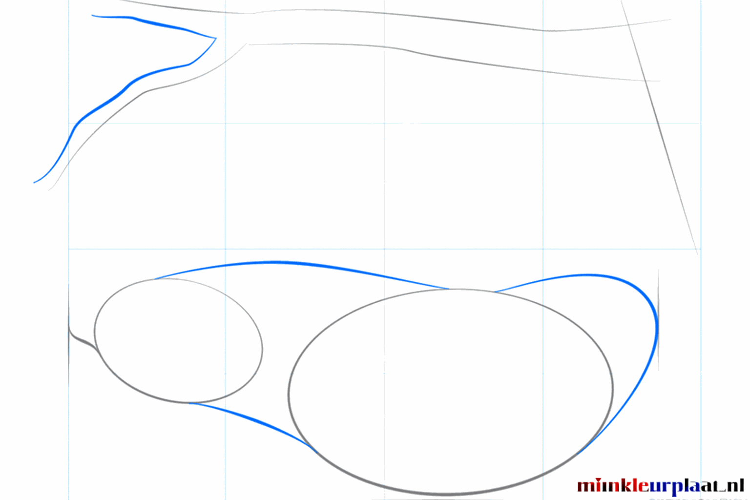 Drawing the sloth's neck and a thick tree branch.