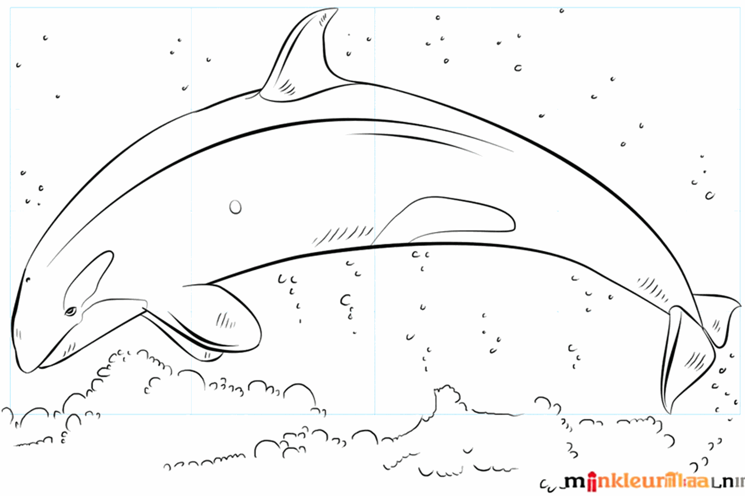 Drawing a jumping orca