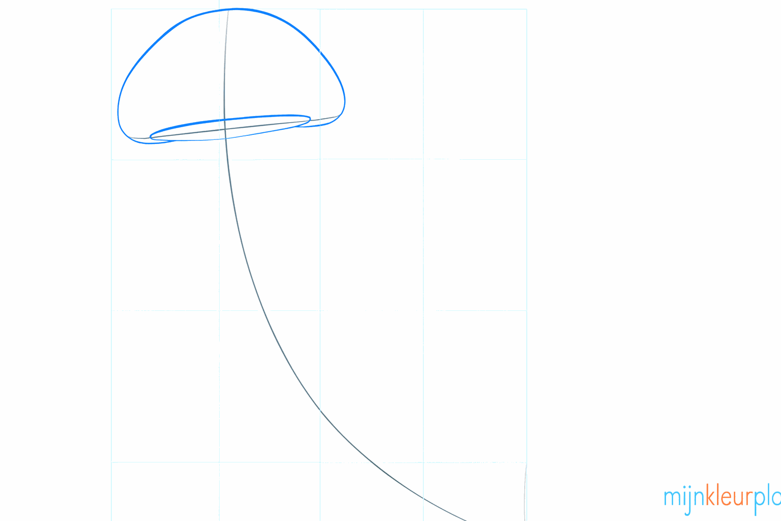 A large curved line for the top of the jellyfish.