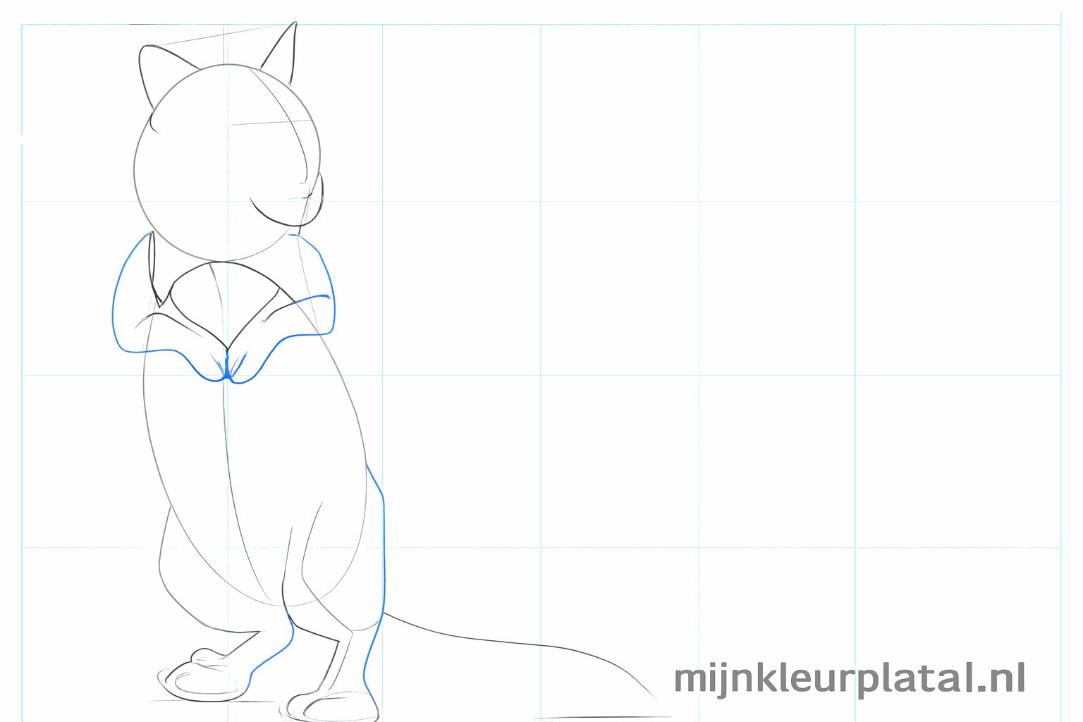 Les pattes prennent forme et le museau devient visible sur la tête.