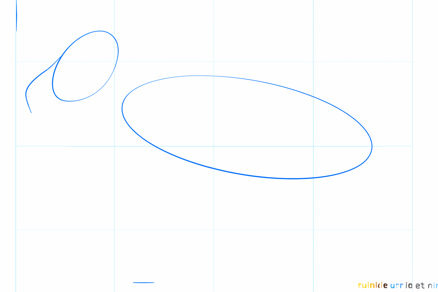 Zeichne zwei Ovale für den Körper und den Kopf des Elches.