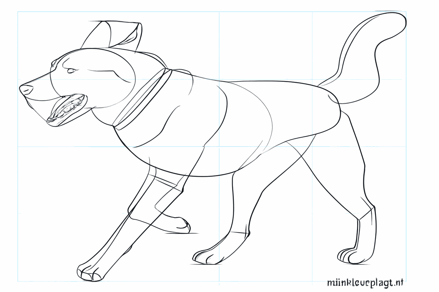 Gros plan de la tête avec les yeux, le nez et une petite langue tirée.