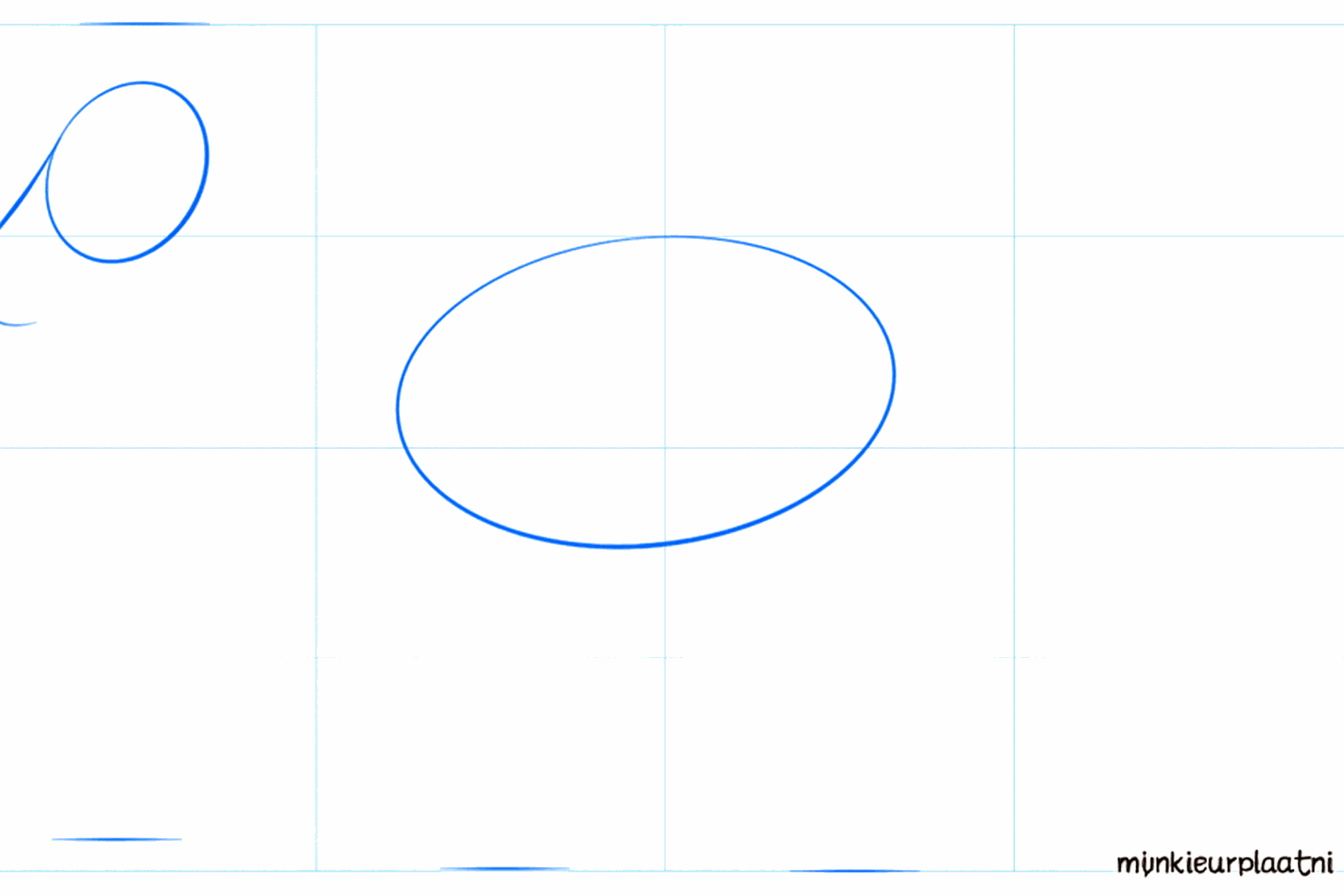 Draw two ovals for the head and the body of the horse.