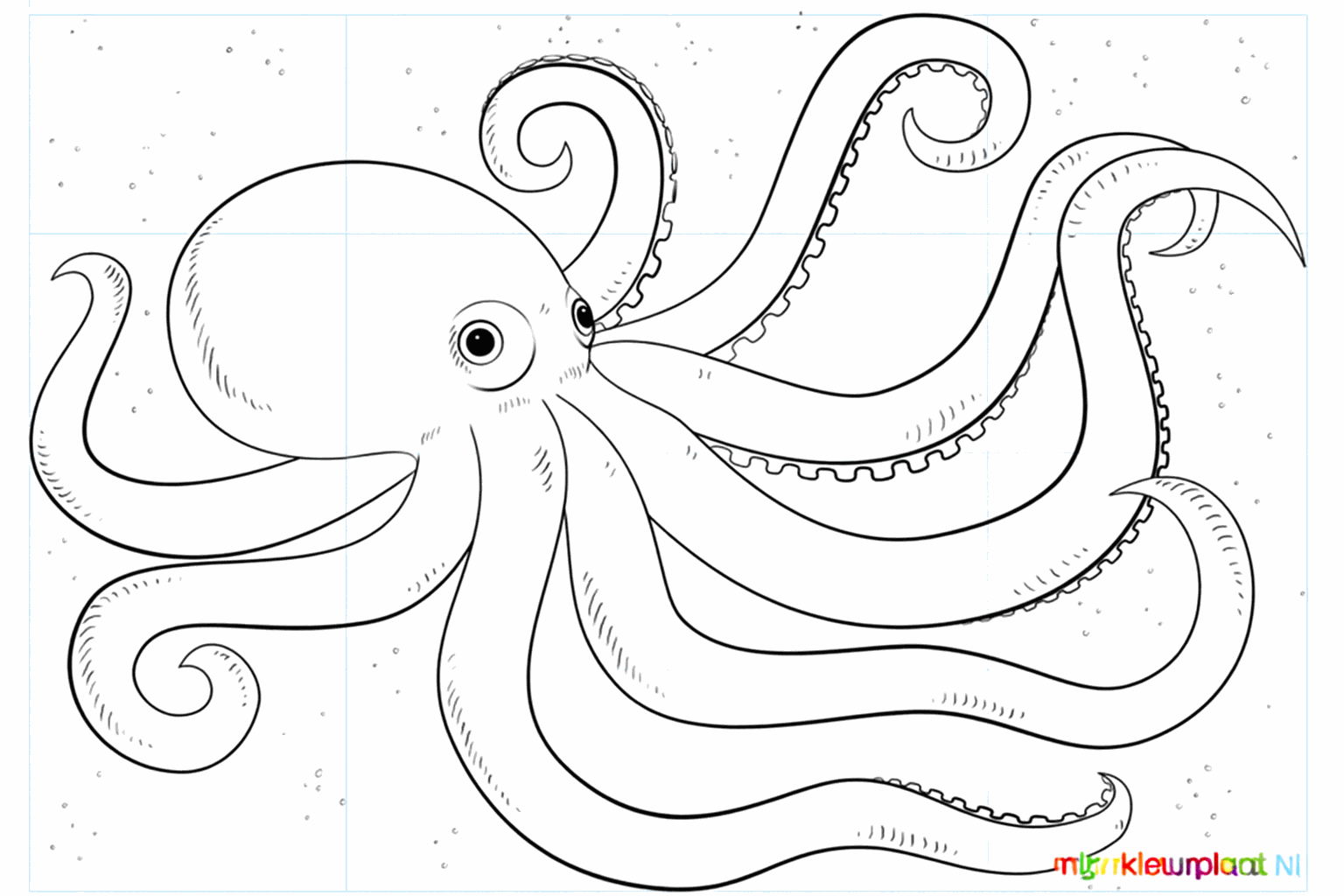 Drawing a happy octopus in 9 steps
