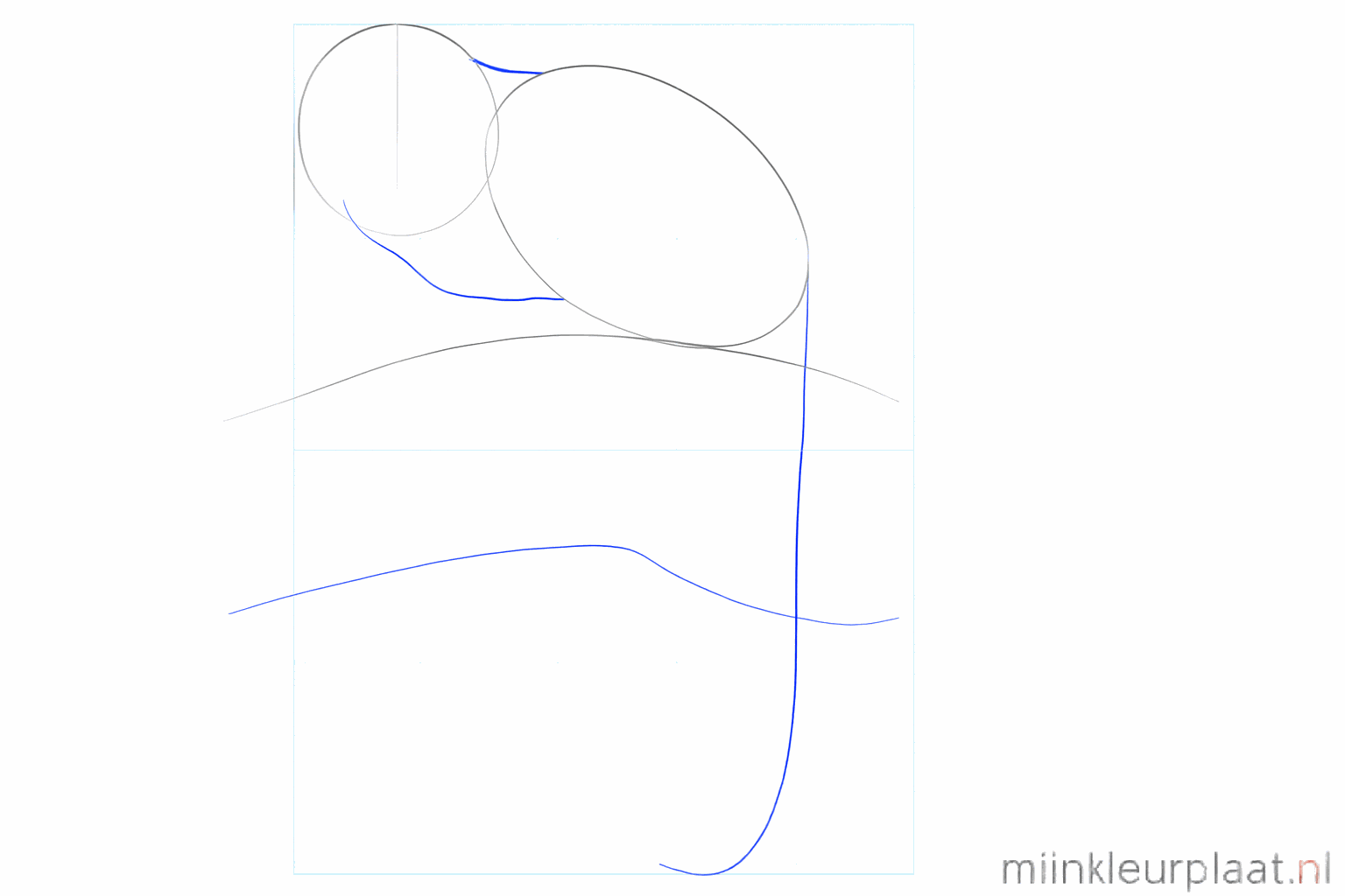 Le contour du corps et une longue ligne courbe pour la queue du tamarin.