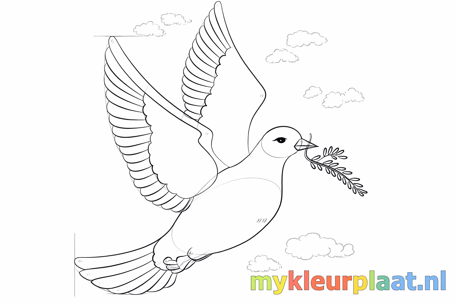 Leaves on the olive branch and drawn legs.