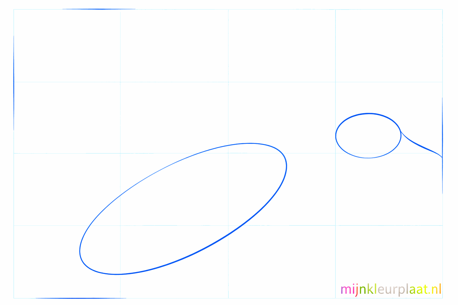 Basic shapes of a duck: a small circle above a large horizontal oval.