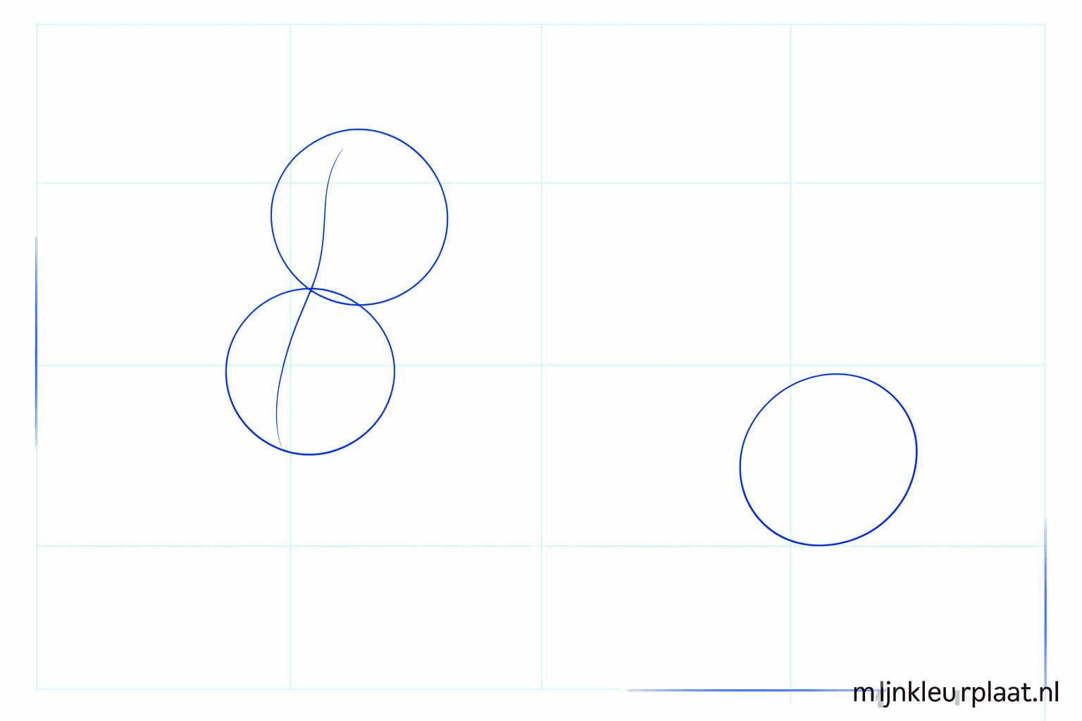 Basic shapes of a reindeer with three ovals for the head and body.