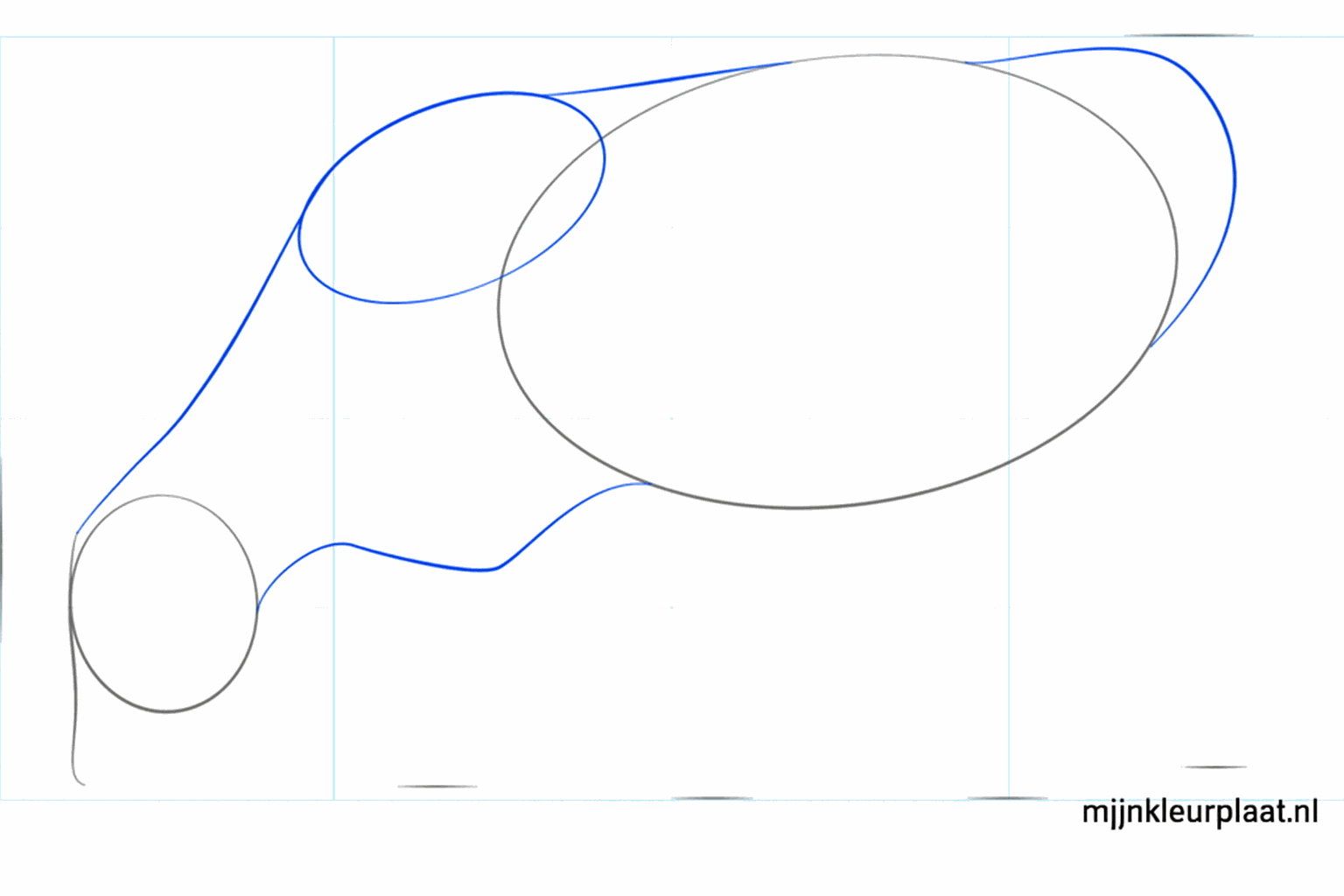 Un ovale supplémentaire entre la tête et le corps pour le cou.