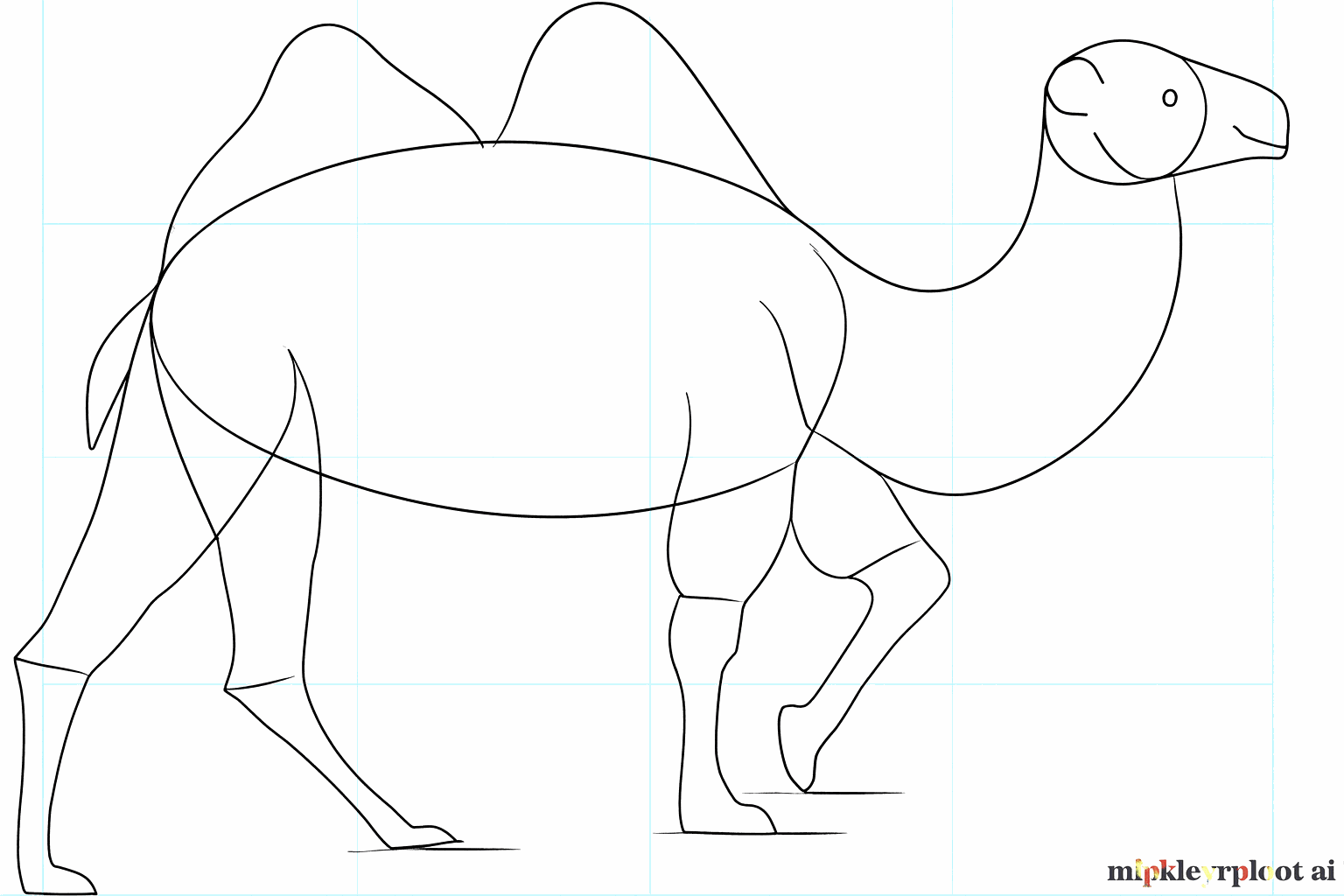 Adding details such as ears and hooves to the drawing.