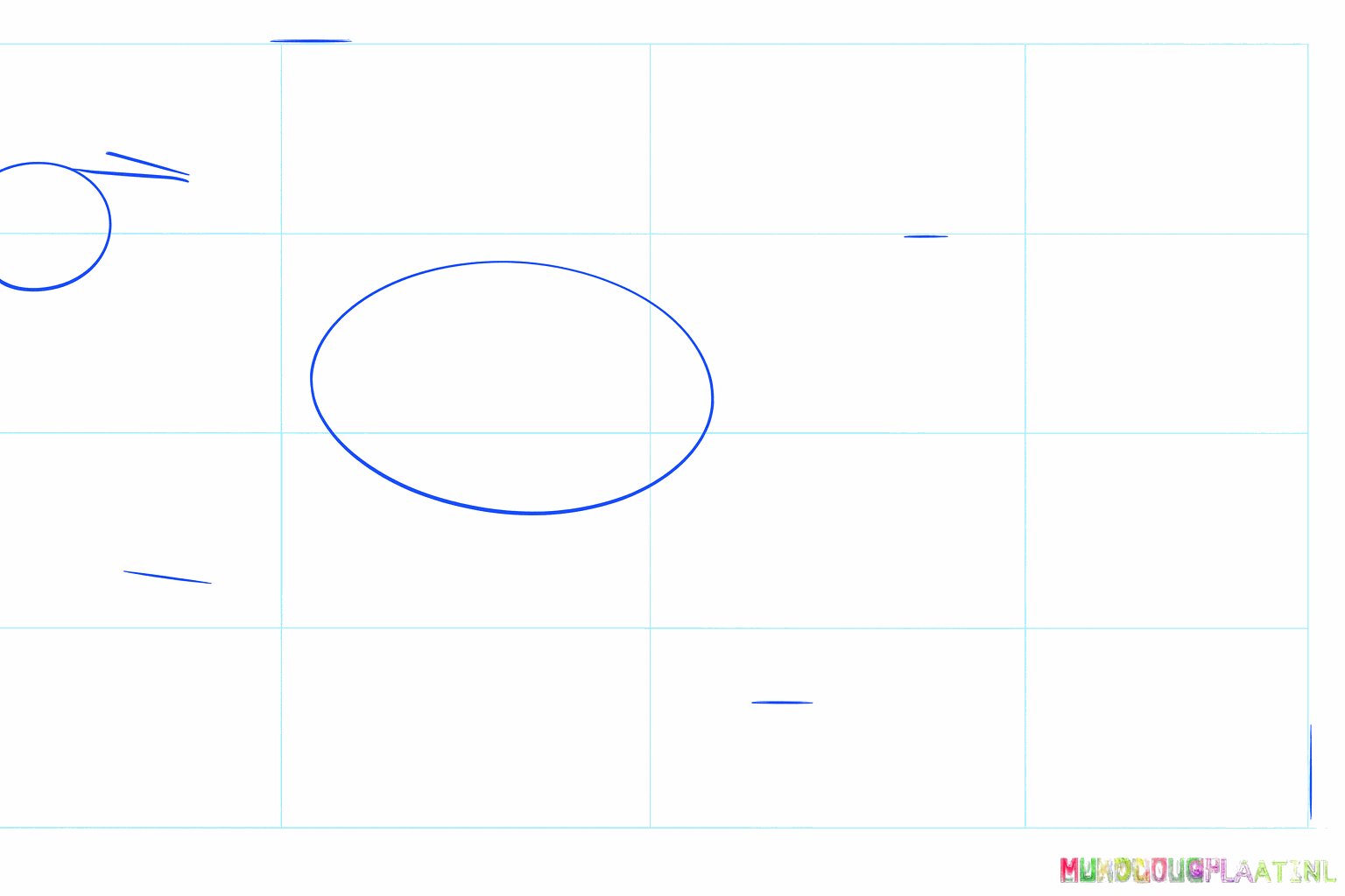 Basic shapes of a bearded dragon: a small circle and a large oval.