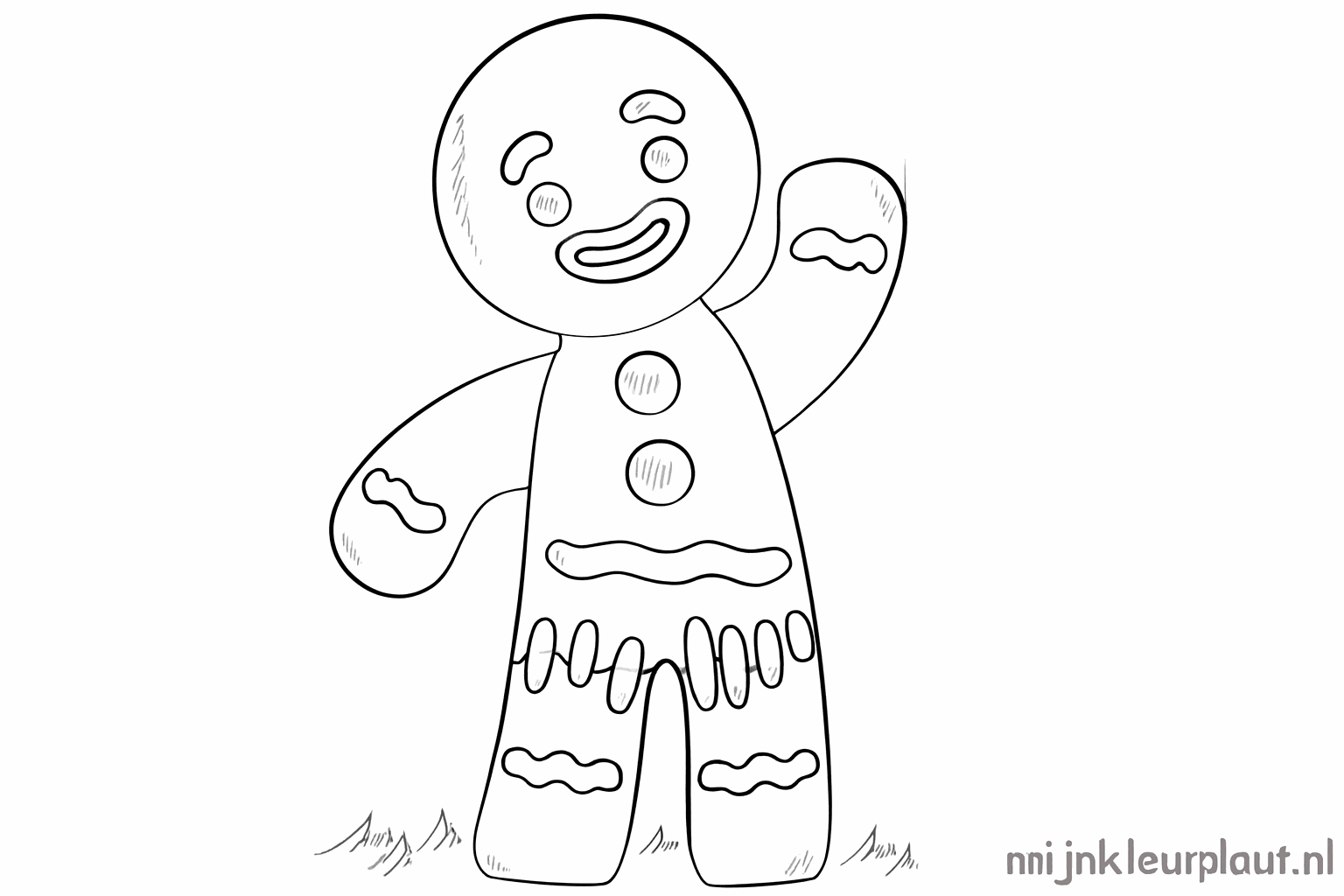 Details of the mouth and extra icing decorations.