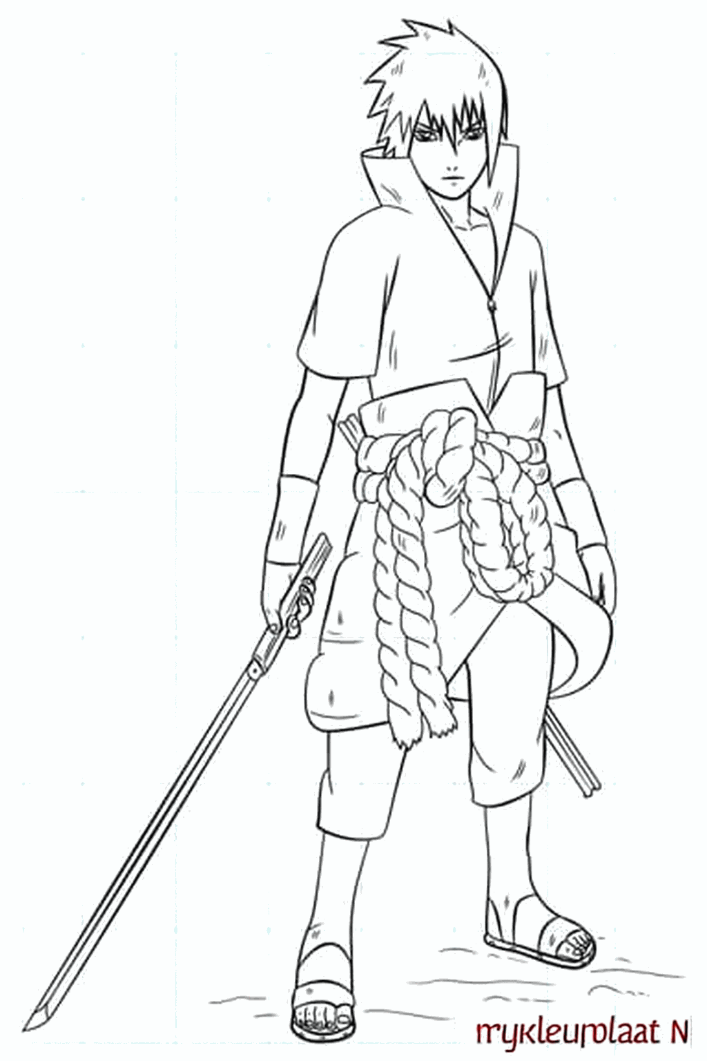 Learning to draw Sasuke: Step-by-step drawing for kids