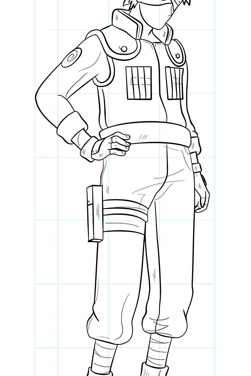 Drawing Kakashi Hatake: Become a real Ninja!