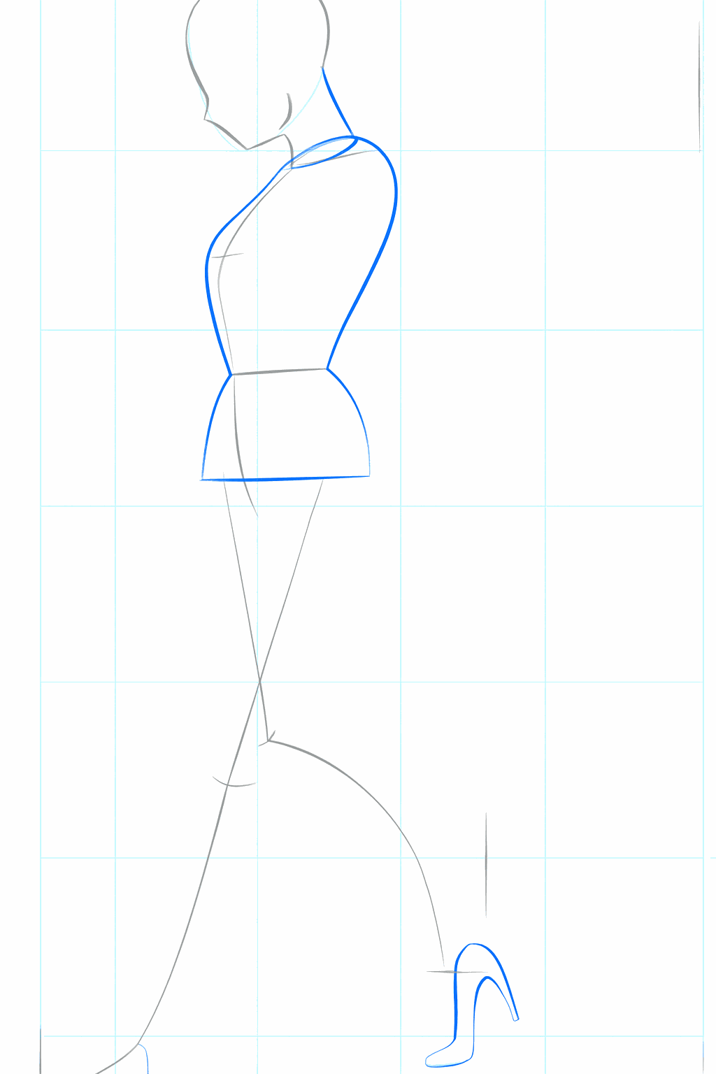 A circle connected to a rectangle by a small neck line.