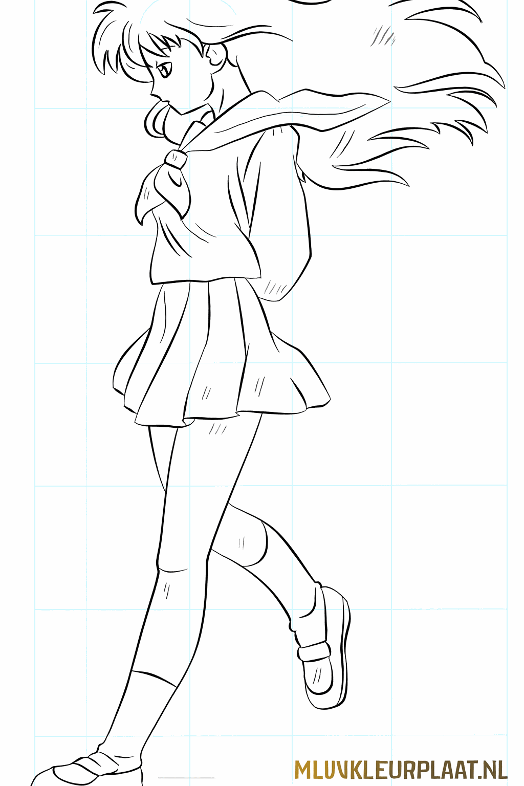 Drawing Kagome Higurashi: Step-by-step anime lesson