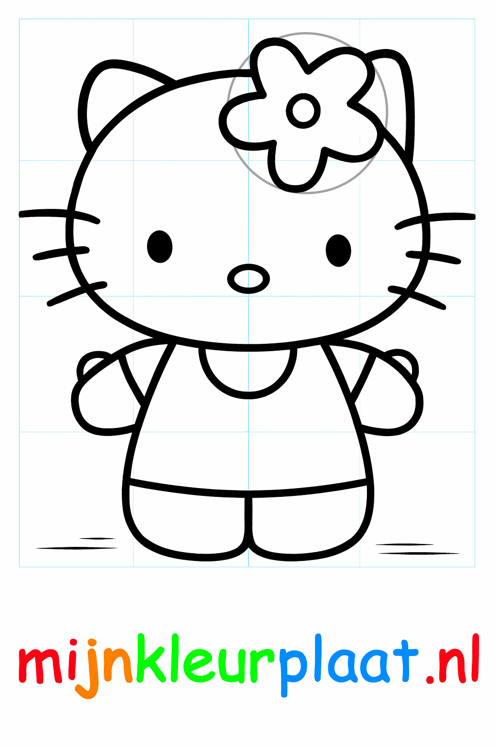 Hello Kitty's face with two round eyes and three whiskers on both sides.