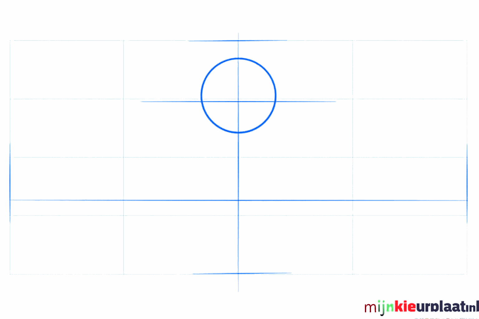 A vertical line with a small horizontal oval at the top for the head.